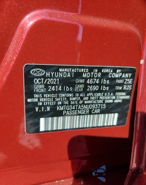 2022 Genesis G70 Base из США, поврежденный, VIN KMTG34TA5NU093715